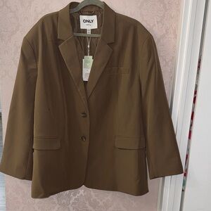 ONLY Women's Tan Blazer Jacket
